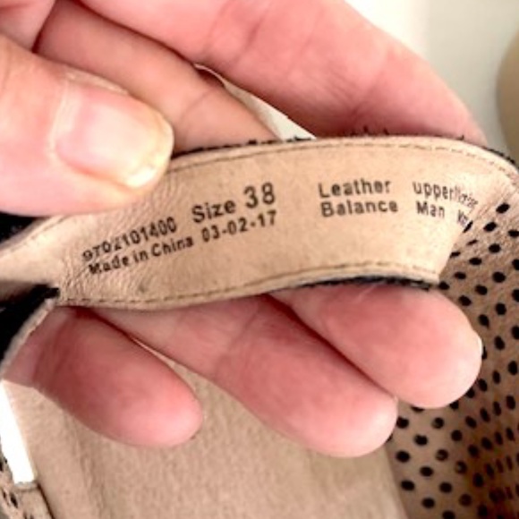 Dansko Jacinda Platform Black Perforated Nubuck Slingback Sandal 38 - Picture 7 of 8